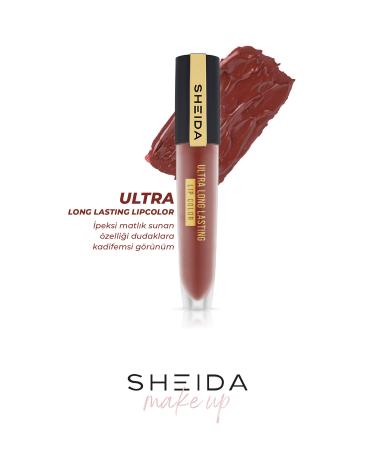 Sheida Long Lasting Long Lasting Matte Liquid Lipstick - Intense Pigment & Vitamin E Formula - No12 - Buy Online on GoSupps.com