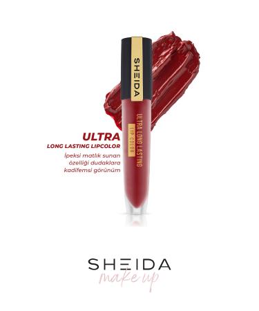 Sheida Long Lasting Long Lasting Matte Liquid Lipstick - Intense Pigment & Vitamin E Formula - No 16 - Buy Online on GoSupps.com