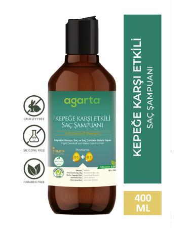 Agarta Natural Anti-Dandruff Shampoo 400 ml (VEGAN SALT-FREE)