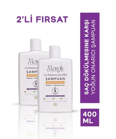 morphbeauty 2-pack Herbal Sulfate-Free Anti-Hair Loss and Anti-Dandruff Intensive Repairing Shampoo 400 ml