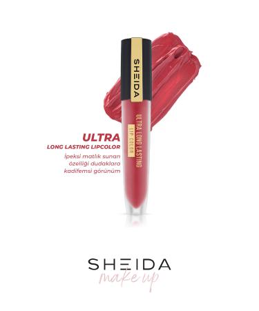 Sheida Long Lasting Long Lasting Matte Liquid Lipstick - Intense Pigment & Vitamin E Formula - No 20 - Buy Online on GoSupps.com