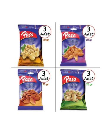 Pasha Nuts Pasha Mixed Nuts 70 gr X 12 Pieces (TOTAL 840 GR) - Buy Online on GoSupps.com