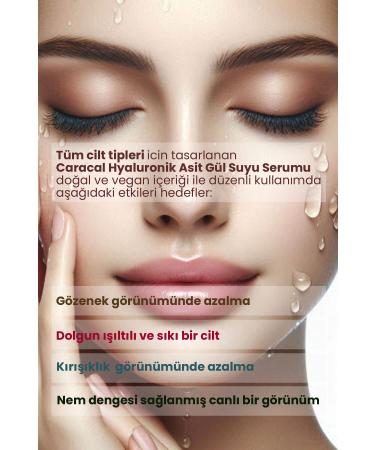 caracal %2 Hyaluronic Acid Rose Water Based Intensive Moisturizing Anti-Wrinkle Anti-Aging Skin Care Serum - Buy Online on GoSupps.com