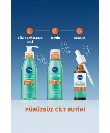 NIVEA Derma Skin Clear Balancing and Anti-Acne Serum 30ml Niacinamide Hyaluronic Acid Oily Skin - Buy Online on GoSupps.com