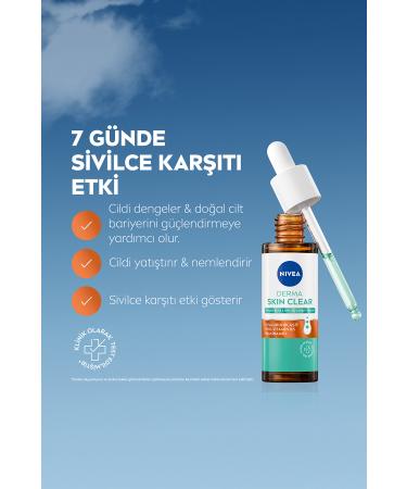 NIVEA Derma Skin Clear Balancing and Anti-Acne Serum 30ml Niacinamide Hyaluronic Acid Oily Skin - Buy Online on GoSupps.com