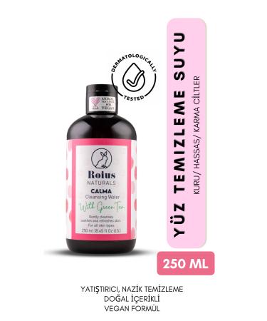 Roius Naturals Calma Cleansing Water Facial Cleansing Water For Sensitive And Dry Skin