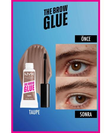 NYX Professional Makeup The Brow Glue Instant Brow Styler Eyebrow Fixing Mascara - Taupe - Buy Online on GoSupps.com