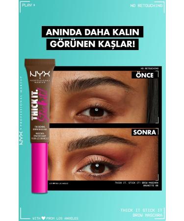 NYX Professional Makeup Thick It. Stick It! Eyebrow Mascara Brunette - Buy Online on GoSupps.com