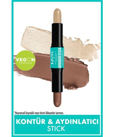 NYX Professional Makeup Wonder Stick Double-Ended Cream Contour & Highlighter Stick - Universal Light