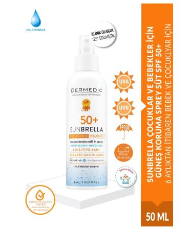 DERMEDIC SUNBRELLA SUN PROTECTION SPRAY MILK SPF 50+ FOR CHILDREN AND BABIES 150 ML