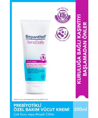 Bayer Sensidaily Daily Intensive Moisturizing Prebiotic Body Care Cream 200ml