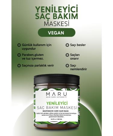 MARU Argan & Keratin Vegan Milk Essence Intensive Care Mask 500 ml 8699211807489