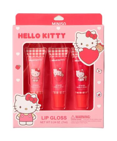 Miniso Hello Kitty Licensed 3-Piece Lip Gloss