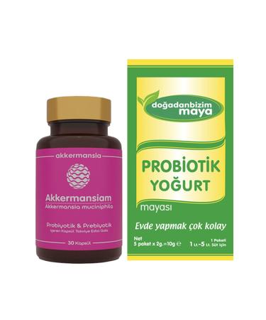 akkermansiam 30 Capsules + Do adan Bizim Probiotic Yogurt Starter