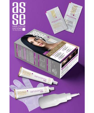 asse Adventure Set Hair Dye Permanent and Vivid Colors Dual Use Set (NO:1.1 BLUE BLACK) - Buy Online on GoSupps.com