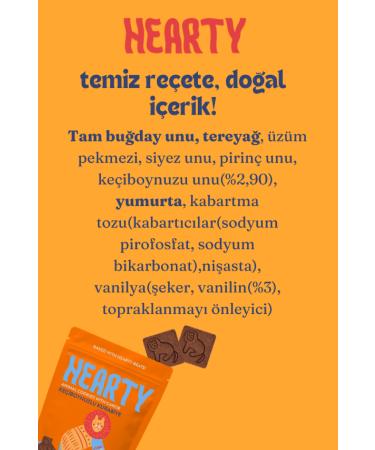 Hearty 8 Pack Carob Cookies 60g Sugar-free Additive-free Healthy Snack for Kids - Buy Online on GoSupps.com