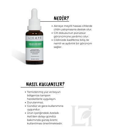 Licape Azelaic Acid Skin Serum for Oily and Acne-Prone Skin 30ml - Buy Online on GoSupps.com