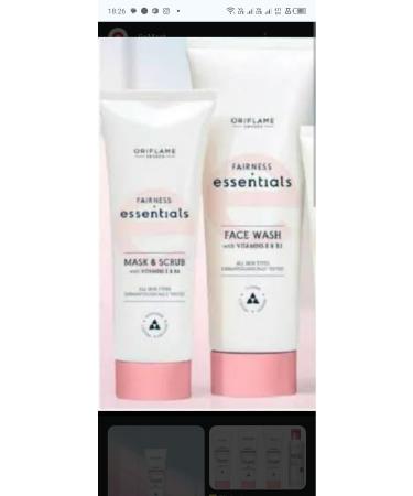 Oriflame Essentials scrub and wash
