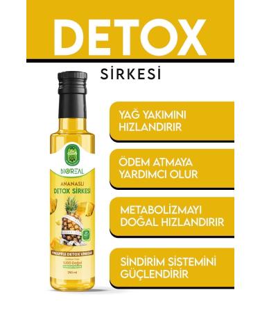 B OREAL Detox Pineapple Vinegar Slimming 1 Edema Removal Weight Loss 250ml - Buy Online on GoSupps.com