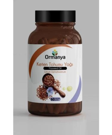 ORMANYA Supplementary Food Containing Flaxseed Oil 1000 mg (60 capsules)