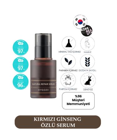 HYGGEE Natural Repair Ginseng Serum 30 ml - Anti-Aging Regenerating Red Ginseng Serum