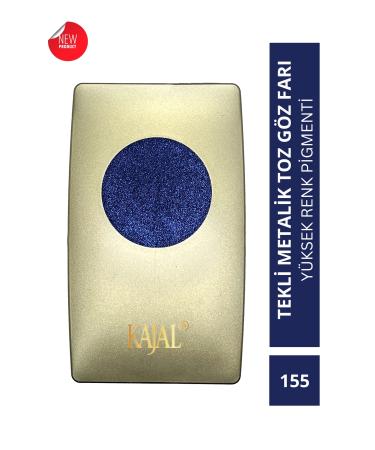KAJAL Metallic Blue Shimmering Powder Eyeshadow -metallic Blue Eyeshadow No:155