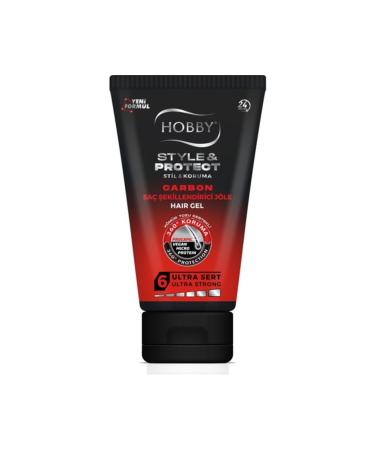 Hobby Style & Protect Hair Gel Ultra Hard 6 Carbon Tube Gel 150 ml