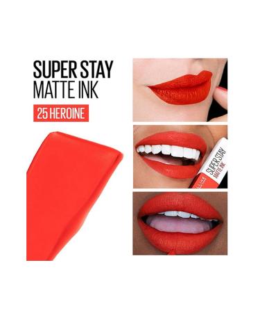 Maybelline Super Stay Matte Ink - Liquid Matte Lipstick No:25 Heroine 5ml - Buy Online on GoSupps.com