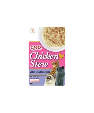 Inaba Ciao Chicken Stew Chicken Casserole and Salmon Pate Adult Canned Cat Food 40 gr