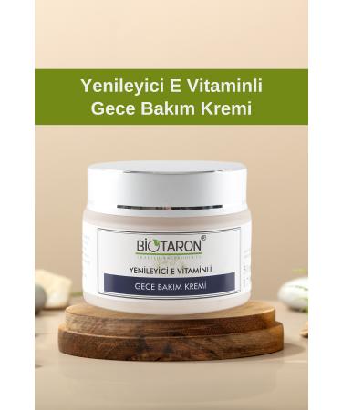 Biotaron Regenerating Vitamin E Night Care Cream - 50ml | Provides Elasticity and Smoothness - All Skin Types