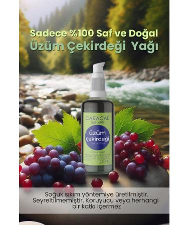 caracal 100ml Pure Grape Seed Oil Vitis Vinifera Oil Cold Pressed Natural Additive-Free - Buy Online on GoSupps.com