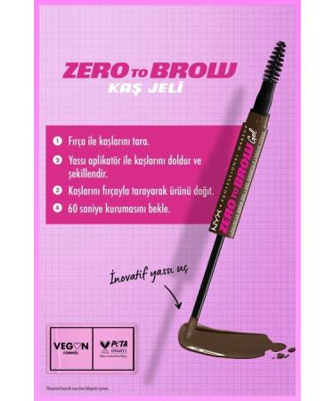 NYX Professional Makeup Zero to Brow Long-Lasting Eyebrow Gel - Espresso - Buy Online on GoSupps.com