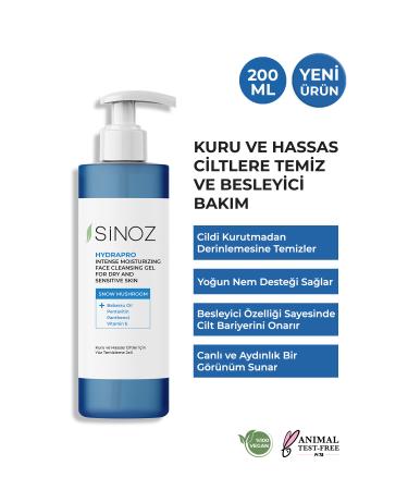 Yuzzy Hydrapro Facial Cleansing Gel for Dry and Sensitive Skin 200 ml