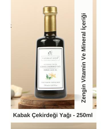 Farmafarm Cold Pressed Pumpkin Seed Oil - 250ml | Local Production Rich in Omega 3 & 6 Vitamins and Minerals