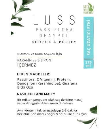 LUSS Passiflora Shampoo - Fast Growth Vitamin C Additive - Buy Online on GoSupps.com