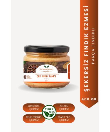 ile Natural Hazelnut Paste 400 gr - Natural Sugar-Free Hazelnut Paste