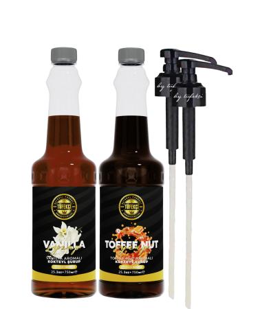 By T fek i Coffee Cocktail Syrup Toffee Nut And Vanilla And Syrup Pump Advantageous 2 Pack