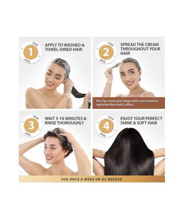 Venuxeell Hair Mask for Damaged Hair Argan Oil Keratin Collagen Repairing Hair Mask Set of 2 - Buy Online on GoSupps.com