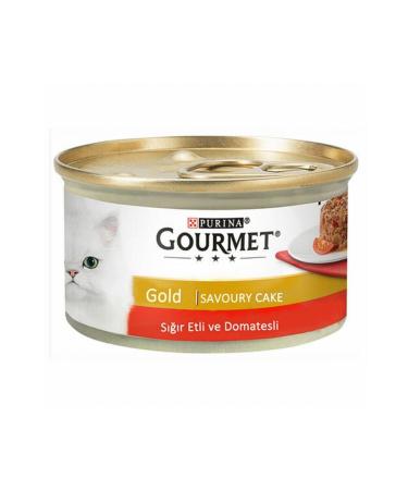 Gourmet Gold Savoury Cake Meaty Tomato Adult Canned Cat Food 85 gr - 3 Pieces