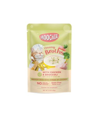 MOOCHIE Kitten Creamy Chicken & Broccoli Broth 40g Bag Nutritious and Delicious Cat Food