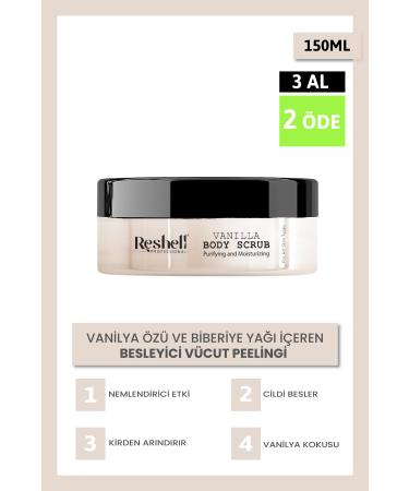 Reshell Rosemary Oil and Vanilla Body Scrub Purifying Moisturizing and Nourishing Body Scrub