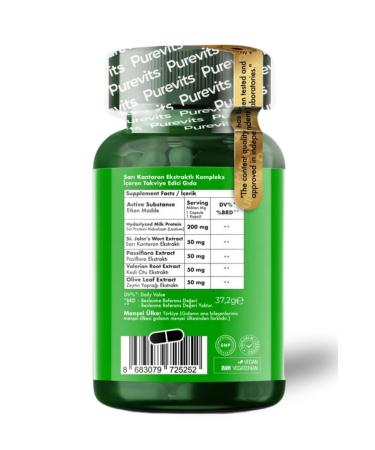 Purevits St. John's Wort - St. John's Wort & Passiflora - 60 Vegan Capsules - Buy Online on GoSupps.com
