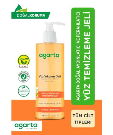 Agarta Natural Purifying and Refreshing Face Wash Gel-400 Ml-Suitable for All Skin Types - Buy Online on GoSupps.com