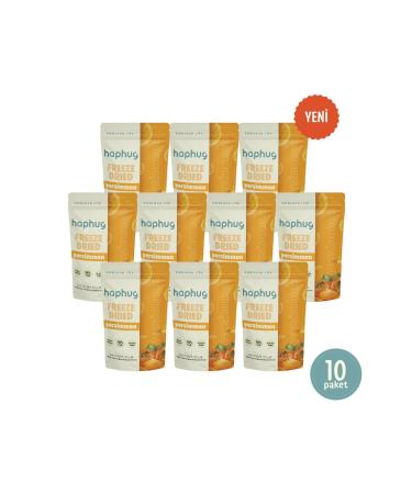 HapHug 10 Pack Freeze Dried Persimmon - Freeze Dried Persimmon 30g x 10