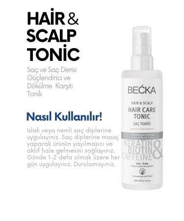 BE KA 2-Piece Set Hair Tonic Biotin Keratin and Caffeine Anti-hair Loss and Fast Hair Growth Effective 200 ml - Buy Online on GoSupps.com