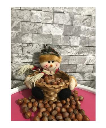 RADGX 100 Grams Hazelnuts in Shell + Hazelnut Basket with Teddy Bear