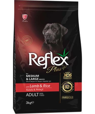 Reflex Plus Lamb and Rice Medium and Large Breed Adult Dog Food 3kg