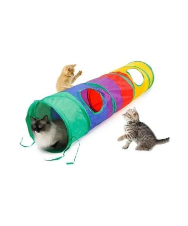 Furlo T NEKE Flat Cat Tunnel Folding Rainbow Long Flat Cat Dog Play Tunnel Pet Play Tunnel
