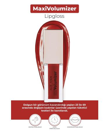 Alix Avien Maxivolumizer Lipgloss 220 - Luscious Cherry - Permanent and Moisturizing Lipstick - Plumping Effect