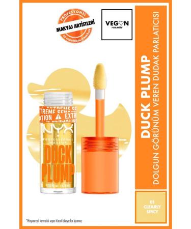 NYX Professional Makeup Duck Plump Lip Gloss 01 Clearly Spicy & Fat Oil Shine Lip Balm 12- Gift Bag - Buy Online on GoSupps.com